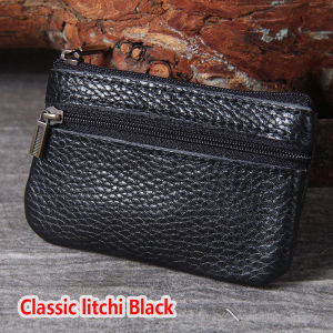 Crazy Horse Leather Short Small Money Bag Cred Card Holder Lightweight Portable Coin Cash Storage Bags Retro Slim Zipper Wallet