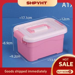 SHPYHT Pp Nhựa Lưu Trữ Box Với Nắp Xách Tay Trẻ Em Đồ Chơi Sinh Viên Văn Phòng Phẩm Lưu Trữ Đồ Trang Sức Trường Hợp Container Mỹ Phẩm Phân Loại Hộp