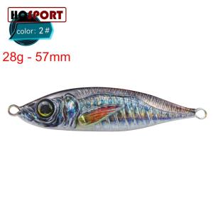 HOSPORT Metal Jig 20g-60g Simulation Bass Fishing Lures Jig Hook Artificial Wobbler Hard Bait for Saltwater Fishing Tackle