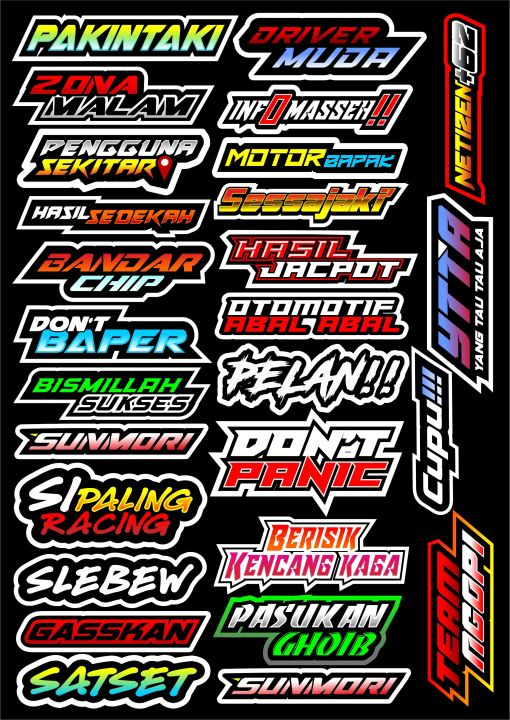 Sticker Kata Kata 27 Pcs Sticker Viral Lazada Indonesia 4049