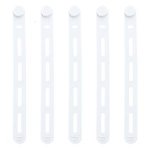 5Pcs Silicone Cable Ties Cord Ties Cord Wrap Cable Ties Reusable Cord Wraps for Electrical Cord Organizers for Earphone