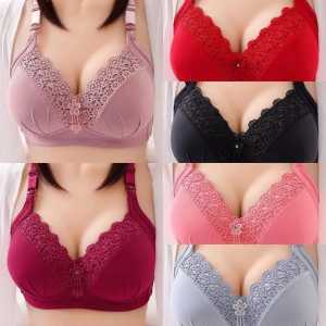 Set Bra Wanita Dewasa Nyaman Bahan Jersey Motif Floral Warna-Warni - Bisa COD