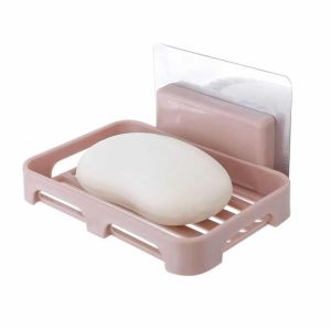 Single-Layer Wall Soap Box Soap Rack Wall Seamless Sticker Bathroom Storage Sticky Soap Container Bathroom TB-BX