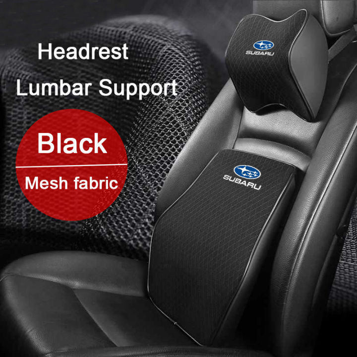 Subaru Car Neck Headrest Pillow Rest Head Mesh fabric Cushion Car