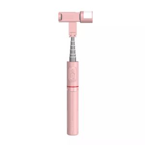Q12S แบบพกพาไร้สายบลูทูธศัพท์ escopic Selfie Stick ขาตั้งพร้อมไฟเติม