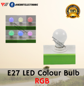 Color LED Bulb E27/B22 Lampu Raya RGB 220V LED Light Colorful LED Bulb Decoration Bulb