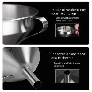 3D-Printer Resin Funnel 304 Stainless-Steel Kitchen Funnel Strainer for SLA/DLP/LCD UV Resin Cup