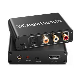 HDMI ARC Audio Extractor 192KHz HDM1 ARC Audio Adapter Converter Coaxial SPDIF Optical To RCA 3.5mm