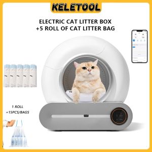 Automatic Cat Litter Box Smart Auto Cleaning Cat Litter Box Infrared sensor with a very large space of about 65 litres