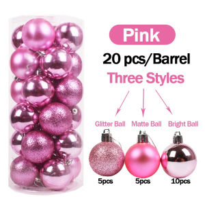 METECH 20PCS/Set Christmas Ball 4/6/8/10cm OrnamentsXmas Tree Glitter Baubles Home Decoration