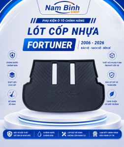 Lót Cốp Nhựa Toyota Fortuner 2006-2026 | Khay Lót Cốp Nhựa Dẻo Chống Nước Chống Trầy Chuẩn Form Cốp Xe