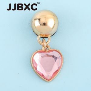 Khóa giày kim loại JJBXC CHARM được trang trí bằng các mặt dây chuyền kim cương nhiều màu sắc phụ kiện giày DIY