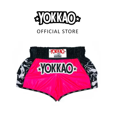 YOKKAO Original Silver XS-2XL กางเกงมวยผ้าซาตินพรีเมียม เบา ยืดหยุ่นสูง ขาสั้นกว่าเดิม กางเกงมวยไทยสำหรับซ้อมและแข่งขัน