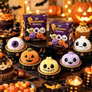 SIERWU Bí ngô Đồ chơi bóp hình bánh bao Halloween Mềm mại Vải nhung Đồ chơi cảm giác cho búp bê Dễ thương có khay Đồ chơi nhồi bông bóp Dành cho trẻ em.