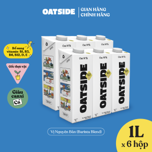 [Date 02/2027] Sữa yến mạch OATSIDE vị nguyên bản Barista Blend 1L x 6- Không lactose Sánh mịn Không chất làm ngọt nhân tạo