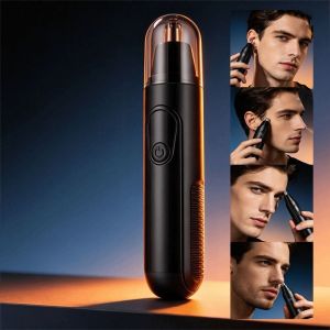 PHANT Portable Electric Nose Hair Trimmer Digital LED Display Automatic Shaving Eyebrow Clipper Multifunctional Detachable Face Lip Epilator Men