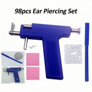 XT Ear Gun Piercing set Original Painless Safety Ear Piercing Set with 98pcs Stainless Steel Ear Studs Body Piercing Nose Navel Piercing