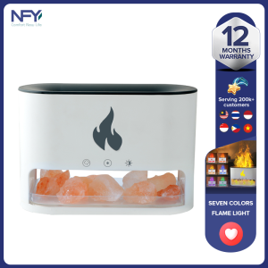 USB Colorful color changing flame essential oil fragrance machine ultrasonic creative spray fragrance expanding salt stone humidifier