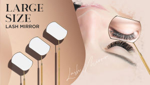 Gold Large Lash Mirror Stainless Steel Eyelash Extension Mirror Lightweight Mirror For Eyelash Extension Professional Lash Tool