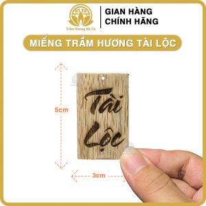 Miếng trầm hương bỏ ví tài lộc móc khóa trầm hương cầu tiền tài sự nghiệp công danh Trầm hương Hà Xá