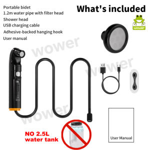 2 in 1 Portable Bidet - Handheld Shataff Electric Bidet | Dual-purpose head | 2 Modes | Battery Display | USB Rechargeable | 1600mAh Large Battery | for Personal Hygiene Women&Men Limited Mobility RV Garden Cleaning Muslim Shower