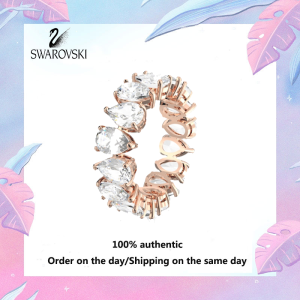 💖 Swarovski 💖 Ladies Fashion S925 Sterling Silver Ring 5572825 Vittore Love brilliant shiny heart water drop diamond ring Valentine gift Birthday gift