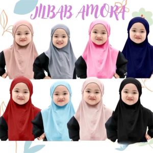 COD!! jilbab anak AMORA ORI by DK kerudung anak instan bergo simple dan lucu nyaman di pake anak² hijab anak simple.kerudung anak polos.