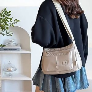 Túi xách nữ thời trang trung niên đeo chéo vải nylon chống nước nhiều ngăn tiện dụng đẹp rẻ 335