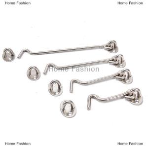[COD] Home Fashion Stainless Steel Cabin Hook And Eye Latch Lock Shed Gate Door Catch Silent Holder