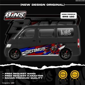 BNS16-STIKER DECALL CUSTOM MOBIL MINIBUS APV LUXIO CARRY GRANDMAX BLINDVAN STATION GRATIS GANTI NAMA DAN GAMBAR