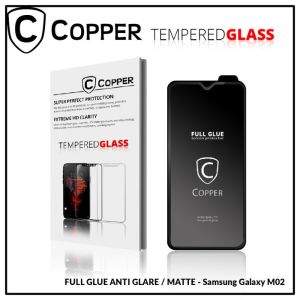 Samsung M02 - COPPER Tempered Glass Full Glue ANTI GLARE - MATTE