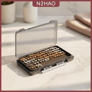 N2HAO Đồ trang sức tổ chức khay với nắp cho nhẫn bông tai Vòng đeo tay lưu trữ đa lưới hộp hiển thị cho phụ nữ phòng ngủ Vanity sử dụng