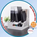 Giá đựng tài liệu 3 ngăn kèm khay để bút Việt Nhật (5680), Khay đựng hồ sơ tài liệu văn phòng để bàn. 