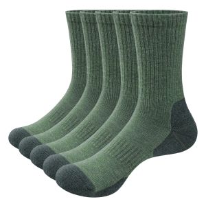 YUEDGE Mens Moisture Wicking Mid Calf Thermal Work Boot Sports Hiking Trekking Socks( 5 Pairs/Pack)2026