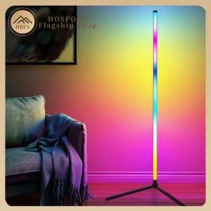 【HRFS】 RGB Standing Lamp with Music Sync Ambience Light Color Changing for Gaming Room