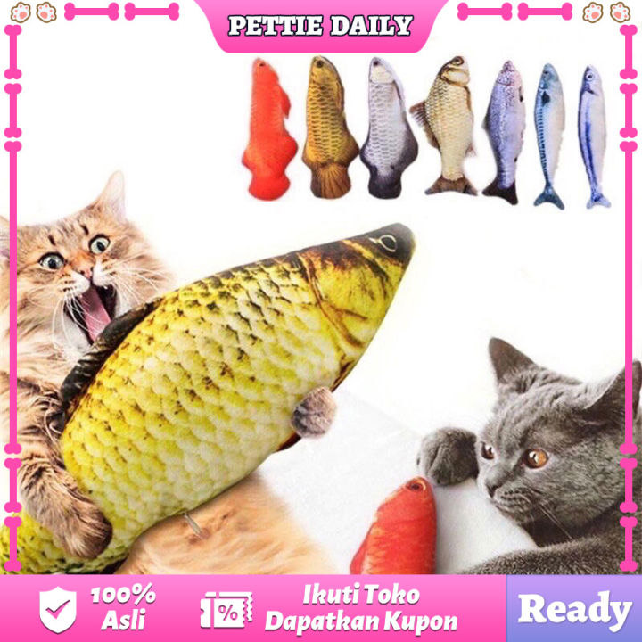COD]mainan kucing bentuk ikan dan catnip mainan boneka tahan