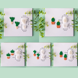 Nhựa đất sét cắt Mặt dây chuyền khuôn cắt gốm mịn cắt khuôn mẫu xương rồng hình nhựa khuôn cắt làm bằng tay