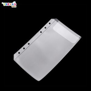 FR-C1105 Zipper Pocket Binder A6 Transparan 6 Hole / Transparent Hand Book Bags Ziplock Tempat Uang