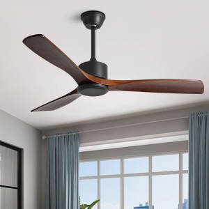 52inch Solid Wood Ceiling Fan DC inverter Fan Silent Copper Motor for Lliving Room Kitchen Dining Room Bedroom