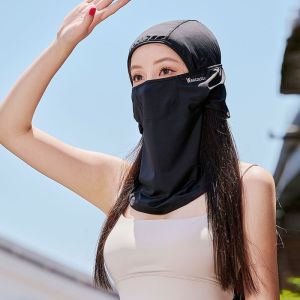 【高透UV防护】夏季防晒护颈面罩女防紫外线头巾男骑行头套薄款护全脸罩遮阳帽子[high permeability UV protection] summer sun protection neck mask womens UV protection headband mens riding headgear thin full face mask sun hat