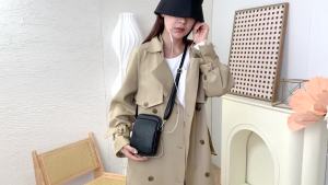 Small Crossbody Bag for Mobile Wallet LeatherShoulder Bag for Women and Men Wallet with Card Slots Neck Strap Suitable for All Smartphones  iPhone 16 Pro Max 15 Plus 14 13 12 11 X  Max  7.5  Inch  Black ack ack