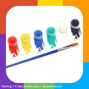 Kids 12 colors watercolor paint Poster Paint set acrylic DIY Wall Drawing PaintingWith palette