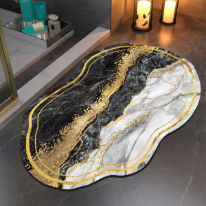 Diatomite Bathroom Mat Super Absorbent Floor Mat Soft Diatomite Mat Anti Slip Toilet Bath Mat