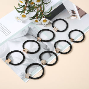 Ikat Rambut Korea Hitam Mote / Karet Kuncir Super Tebal / Black Basic Kunciran Gelang Elastis / Hair Tie Ponytail Import Wanita Dewasa