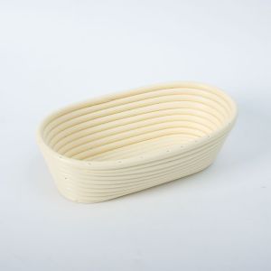 Bread Banneton Proofing Basket Oval Rattan Linen Lined Sourdough Baking Dough Rising Home Kitchen