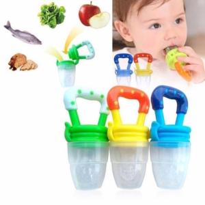 Núm Ăn Dặm Chống Hóc Cho Bé – Set 2 Cái – Silicon Mềm An Toàn Ăn Trái Cây Rau Củ Thịt