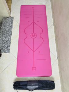 [Hàng chính hãng giá thanh lý]Thảm Tập Yoga Định Tuyến KT( 183 x 68 )cm Chất Liệu Cao Su Non 2 Lớp Chống Trơn Trượt Không Mùi Không Gây Kích Ứng Da
