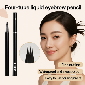 🔥Waterproof Sweat-Proof🔥 Novice Must Have Four-End Liquid Eyebrow Pencil Long-Lasting Non-Smudge Eyebrow Makeup Tool Natural Eyebrow Pencil For Beginners Smudge-Free Eyebrow Pencil Waterproof Eyebrow Gel Four-End Eyebrow Pencil