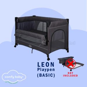 Comfy Baby LEON Travel Cot/ Playpen Baby (optional: Diaper Changer & Side Storage)