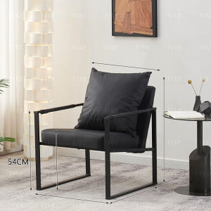Single Sofa Nordic Modern Living Room Bedroom Seating Couch Office Metal Arm Chair